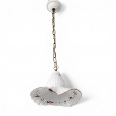 Lampadario a sospensione in ceramica decorata. AURORA