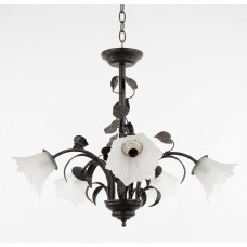 Lampadario a soffitto in ferro e vetro. IVY