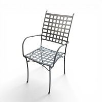 Poltrona in ferro Impilabile da interno/esterno. OSCAR