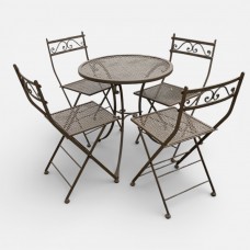 Set tavolo e sedie in ferro per giardino, terrazzo. LUGANO