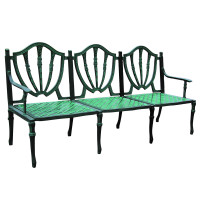 Divano 3 posti alluminio casa, giardino, veranda. GALLES-3