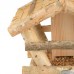 Mangiatoia per granaglie con legno rustico e tetto paglia.  FB314