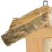 Mangiatoia per granaglie in legno rustico corteccia. FB312