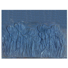 Lastra ornata in ghisa per camino tulipani cm 80xh.60. PIAORN45