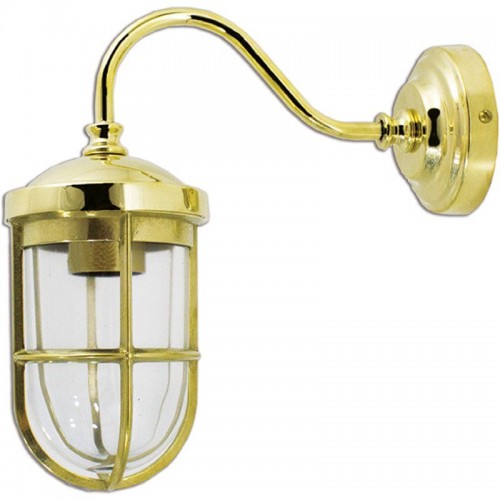 Cromata Lampada da parete ottone vetro satinato ip44 Maritime LAMPADA ESTERNO PORTA 
