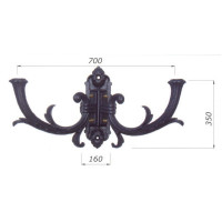 Applique Doppia Foglia Grande. 12244 