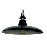 Piatto Smaltato con Portalampada e Raccordo di Sospensione ad Ombrello. 12306/A 