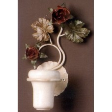 Art. AB.8070 Portaspazzolino da parete con rose Dec.05