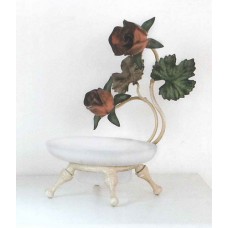 Art. AB.8075 Portasapone da appoggio con rose Dec.05