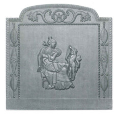 Piastra decorata in ghisa per rivestimenti focolare Venere cm 80xh.80. PIAORN19