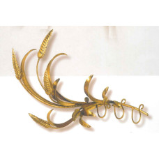 Attaccapanni gancio o portachiavi a parete in ferro forgiato 4 posti Grano. PC.6335/3