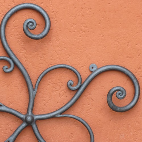 Attaccapanni Da Muro Rustico In Ferro Battuto – 5/6/7 Ganci Decorativi, Carico Fino A 12 Kg, Per Ingresso E Soggiorno (Bronze, 70x30 Cm)