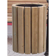 Bidone Maggiolino Pino Con Staffa Muro per esterno. 6025