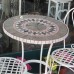 Tavolo da giardino e sedie ferro. piano in tessere di mosaico. ANDROMEDA