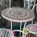Tavolo da giardino e sedie ferro. piano in tessere di mosaico. ANDROMEDA