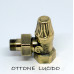 Detentore Radiatore a Squadra in Ottone Volantino Ricco 3/4. 13288-3/4"