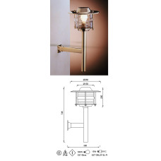 Fanale in Ottone Lucido con Fissaggio a Parete Art.0751-2079 Fanale in Ottone Lucido con Fissaggio a Parete Art.0751-2079