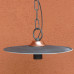 Lampadario a sospensione con piatto in lamiera e particolare in rame. COPPER