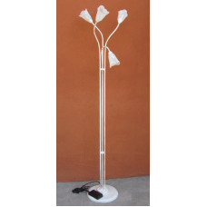 Lampada da terra realizzata in ferro 4 punti luce. 1105/P3-BIANCO-ORO