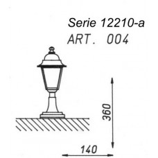 Lanterna Gardo a Muretto Serie 12210-A  Art. 004