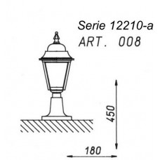 Lanterna Gardo a Muretto Serie 12210-A  Art. 008