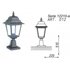 Lanterna Gardo a Muretto Serie 12210-A  Art. 012