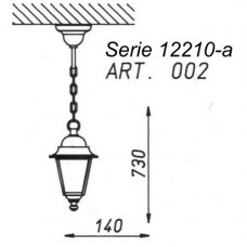 Lanterna Gardo a Sospensione Serie 12210-A Art. 002