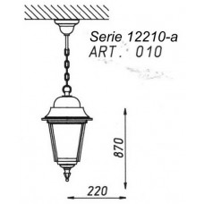 Lanterna Gardo a Sospensione Serie 12210-A Art. 010