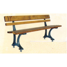 Panchina Moderna Ghisa Legno Esotico Arredo Urbano 4008