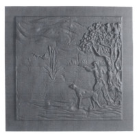 Lastra in ghisa per focolari chasse cm 75xh.78. PIAORN33