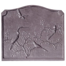 Lastra Ghisa per caminetti uccellini cm 53xh.49. PIAORN41