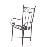 Poltrona ferro forgiato, giardino e cucina. Modello Minerva
