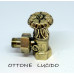 Valvola Radiatore a Squadra in Ottone Volantino Ricco 3/4. 13287-3/4"