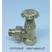 Valvola Radiatore a Squadra in Ottone Volantino Ricco 3/4. 13287-3/4"
