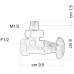 Valvola Termosifone a Squadra in Ottone Volantino Ricco 1/2. 13287