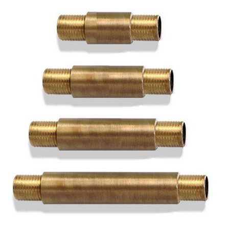 2 estensioni per rubinetto in ottone, 3/4 x 80 mm, prolunga