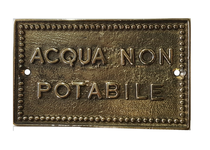 Cartello Acqua Non Potabile ISO 7010 - AUA SIGNALETIQUE P005-B